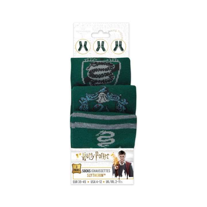 Harry Potter Slytherin - 3 par strumpor i gruppen SPORT, FRITID & HOBBY / Roliga prylar / Övrigt hos TP E-commerce Nordic AB (D30876)