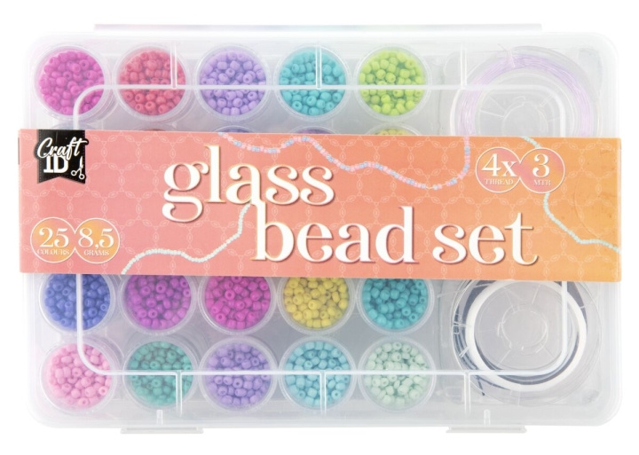 Craft ID Glaspärlemix, 25 färger (CR1406/GE) i gruppen LEKSAKER, BARN- & BABYPRODUKTER / Leksaker / Pyssel hos TP E-commerce Nordic AB (D30907)