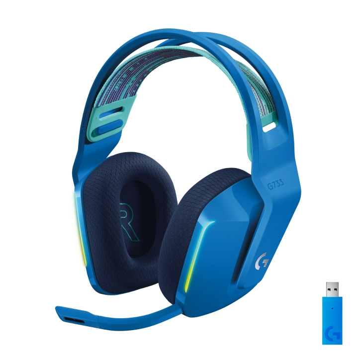 Logitech G733 LIGHTSPEED Headset - BLÅ - 2,4GHZ i gruppen DATORER & KRINGUTRUSTNING / Gaming / Headset hos TP E-commerce Nordic AB (D30913)