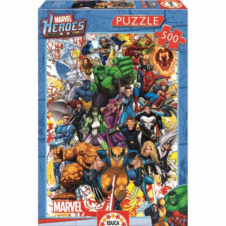 Educa 500 Marvel Hjältar Pussel (80-15560) i gruppen LEKSAKER, BARN- & BABYPRODUKTER / Leksaker / Barnpussel hos TP E-commerce Nordic AB (D30986)