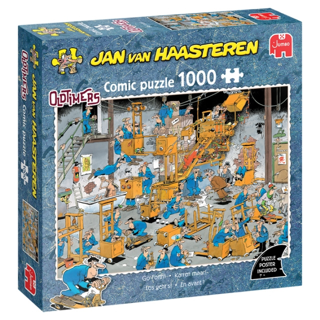 Jan van Haasteren Oldtimers går framåt! (1000 stycken) i gruppen SPORT, FRITID & HOBBY / Hobby / Pussel hos TP E-commerce Nordic AB (D31090)