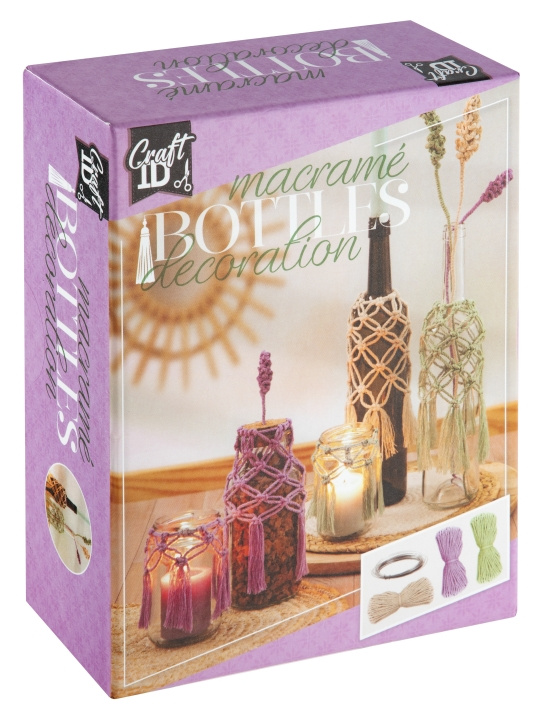 Craft ID Makramé set flaskdekoration med blommor (CR1727/GE) i gruppen HEM, HUSHÅLL & TRÄDGÅRD / Inredning hos TP E-commerce Nordic AB (D31107)