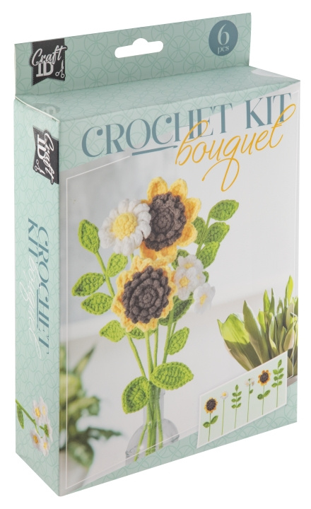 Craft ID Virkkit Blombukett - Gul - 6 st (CR1737/GE) i gruppen LEKSAKER, BARN- & BABYPRODUKTER / Leksaker / Pyssel hos TP E-commerce Nordic AB (D31110)