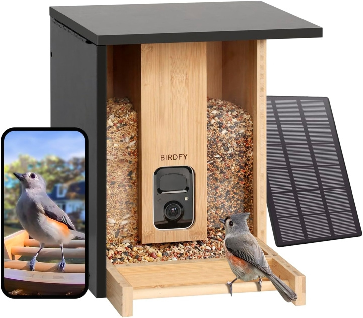 Birdfy Matare Bamboo med AI-driven fågeligenkänning + solpanel i gruppen HEM, HUSHÅLL & TRÄDGÅRD / Larm & Säkerhet / Övervakningskameror hos TP E-commerce Nordic AB (D31153)