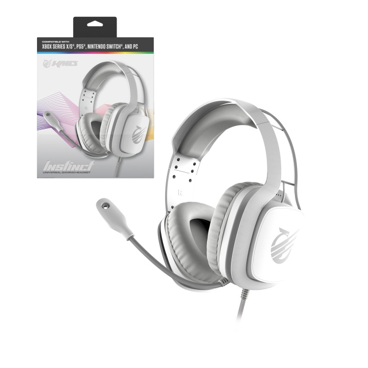 KMD Instinct universellt headset - vit i gruppen DATORER & KRINGUTRUSTNING / Datortillbehör / Headset hos TP E-commerce Nordic AB (D31177)
