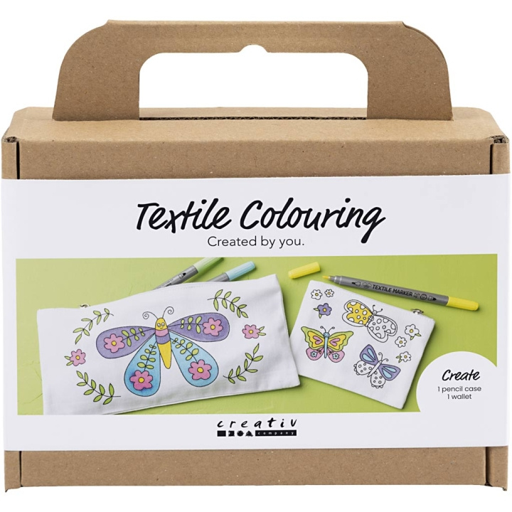 Creative Toys Creative - Mini Craft Kit Textilfärgläggning, fjärilar, pastellfärger, 1 förpackning - () i gruppen LEKSAKER, BARN- & BABYPRODUKTER / Leksaker / Pyssel hos TP E-commerce Nordic AB (D31189)