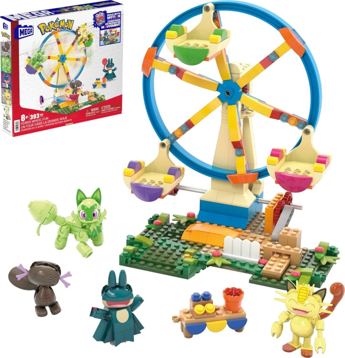 Mega Pokémon Construction Set Ferris Wheel with Figures - 393 Pieces (HXF80)