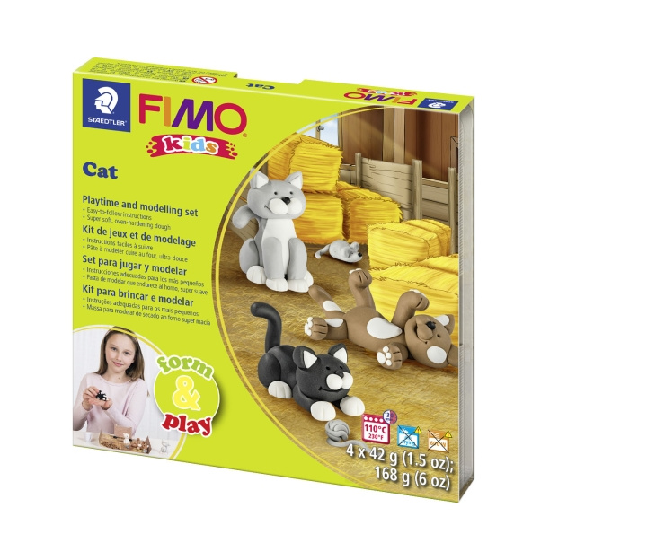 FIMO Kids Form & Play-set - Katt (8034 16 LZ) i gruppen LEKSAKER, BARN- & BABYPRODUKTER / Leksaker / Lekset hos TP E-commerce Nordic AB (D31246)