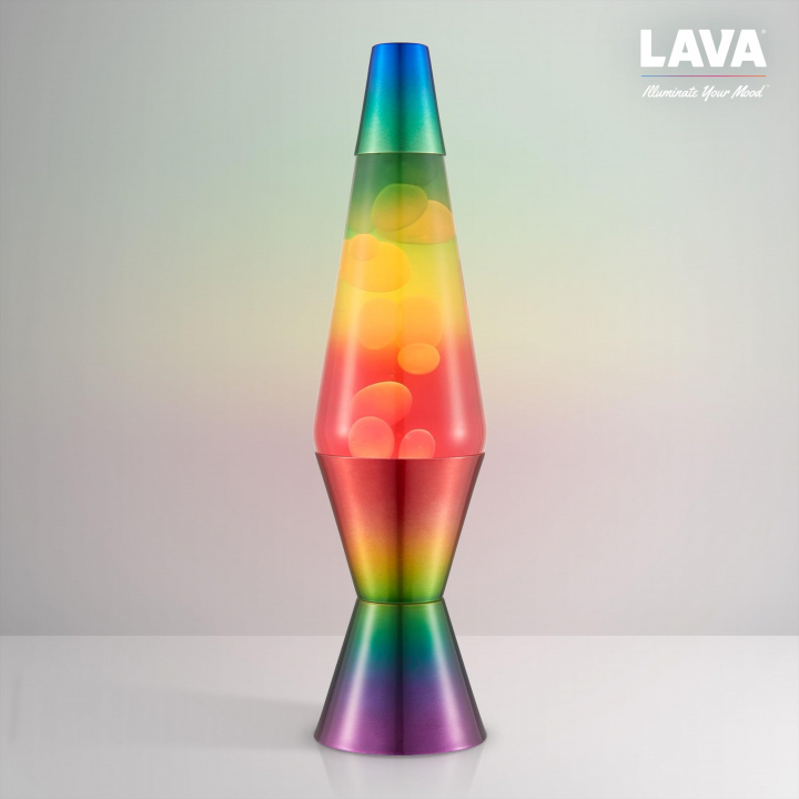 Lavazza Lampa - Vit/Tri-colour, regnbågsfärgad bas - 37 cm i gruppen LEKSAKER, BARN- & BABYPRODUKTER / Barnrum / Barnlampor / Bordslampor hos TP E-commerce Nordic AB (D31265)