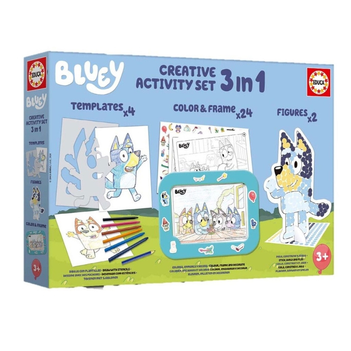 Educa 3 i 1 Bluey kreativ aktivitetssats (80-19887) i gruppen LEKSAKER, BARN- & BABYPRODUKTER / Leksaker / Pyssel hos TP E-commerce Nordic AB (D31311)