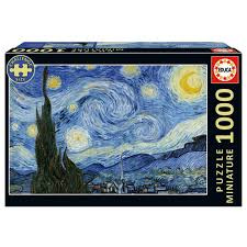 Educa Miniatyr 1000 Den stjärnklara natten, Van Gogh (80-20247) i gruppen SPORT, FRITID & HOBBY / Hobby / Pussel hos TP E-commerce Nordic AB (D31318)