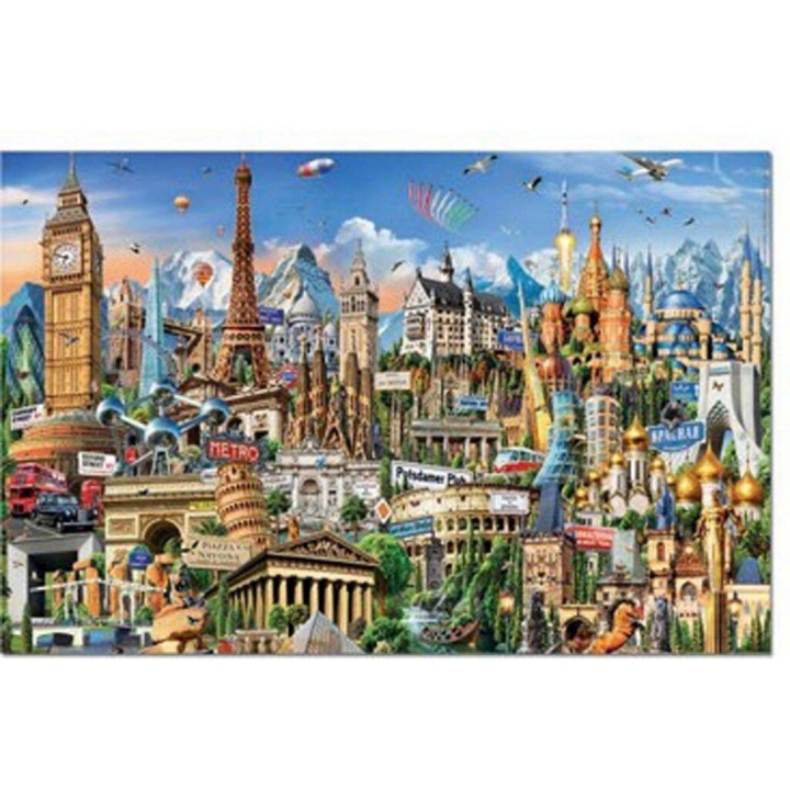 Educa Miniatyr 1000 symboler från Europa (80-20248) i gruppen LEKSAKER, BARN- & BABYPRODUKTER / Leksaker / Barnpussel hos TP E-commerce Nordic AB (D31319)