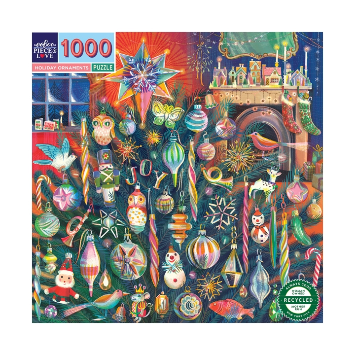eeBoo Pussel 1000 bitar - Julprydnader - (EPZTHYO) i gruppen SPORT, FRITID & HOBBY / Hobby / Pussel hos TP E-commerce Nordic AB (D31356)