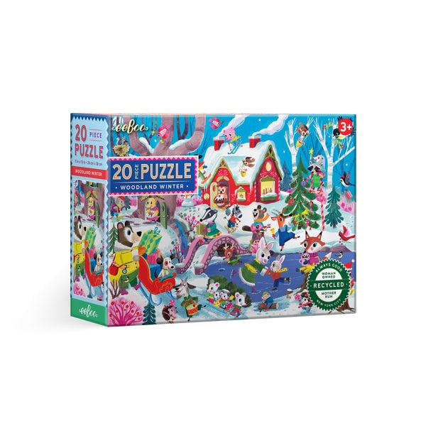 eeBoo Pussel 20 bitar - Woodland vinter - (EPZWW20) i gruppen SPORT, FRITID & HOBBY / Hobby / Pussel hos TP E-commerce Nordic AB (D31357)