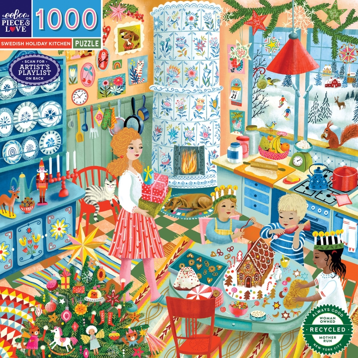 eeBoo Pussel 1000 bitar - Svenskt semesterkök (EPZT750) i gruppen SPORT, FRITID & HOBBY / Hobby / Pussel hos TP E-commerce Nordic AB (D31375)