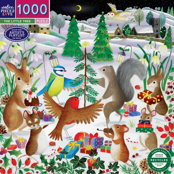 eeBoo Pussel 1000 bitar - Den lilla julgranen (EPZTTLT) i gruppen SPORT, FRITID & HOBBY / Hobby / Pussel hos TP E-commerce Nordic AB (D31382)