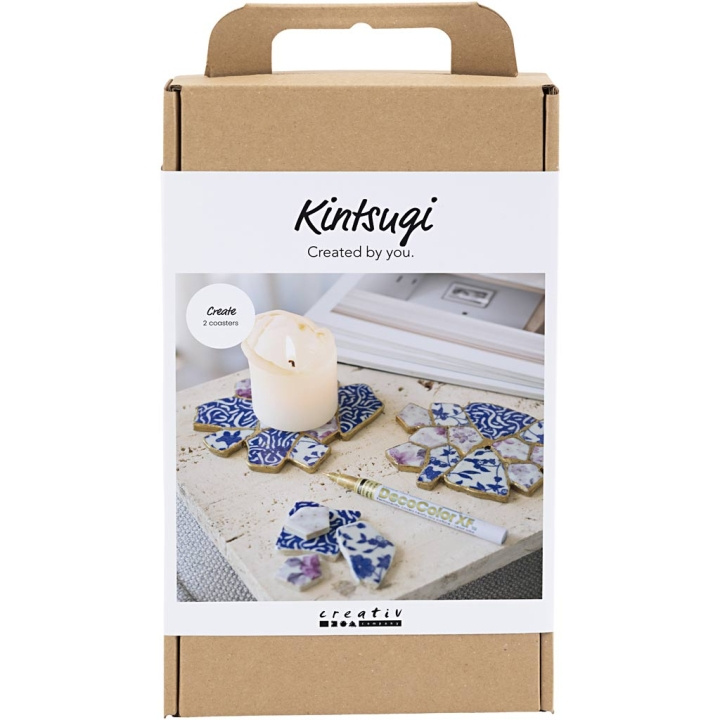 Creative Toys Creativ - Craft Kit Kintsugi, Underlägg, blå, guld, ljusröd, vit, 1 pack - () i gruppen LEKSAKER, BARN- & BABYPRODUKTER / Leksaker / Pyssel hos TP E-commerce Nordic AB (D31387)