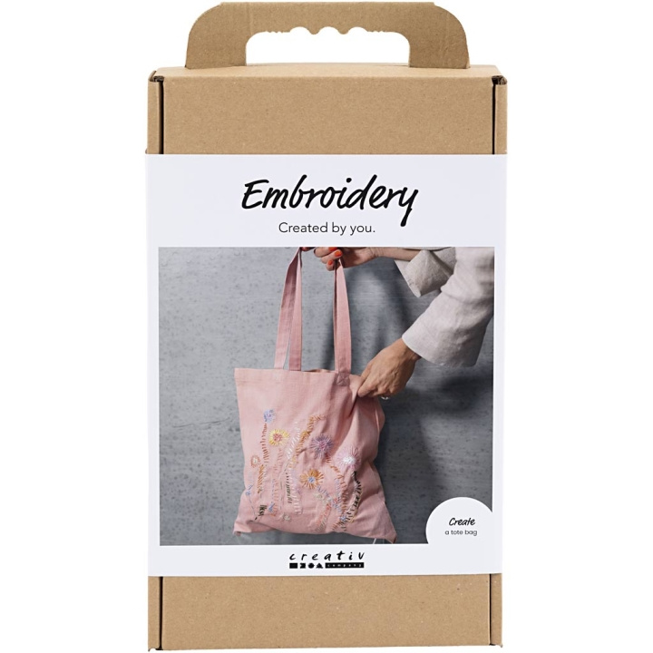 Pysselkit Broderi - Väska - mjuk ros (977861) i gruppen LEKSAKER, BARN- & BABYPRODUKTER / Leksaker / Pyssel hos TP E-commerce Nordic AB (D31399)
