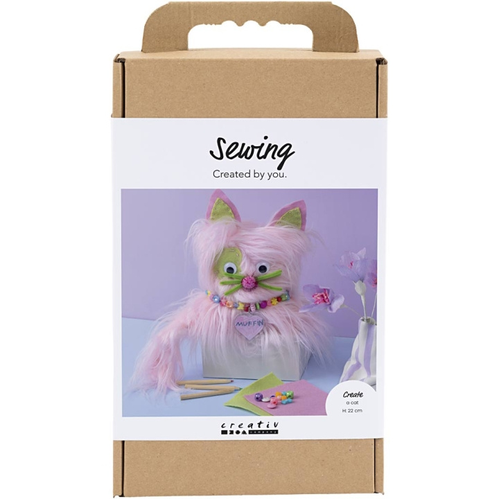 Pysselkit Syning - Katt - blandade färger (977882) i gruppen LEKSAKER, BARN- & BABYPRODUKTER / Leksaker / Pyssel hos TP E-commerce Nordic AB (D31400)