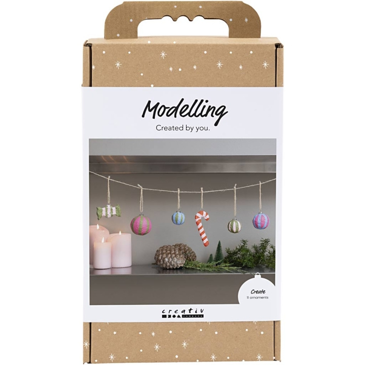 Craft Kit Modellering - Julfigurer av pappersmassa - blandade färger (977839) i gruppen LEKSAKER, BARN- & BABYPRODUKTER / Leksaker / Pyssel hos TP E-commerce Nordic AB (D31404)