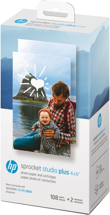 HP Sprocket Studio Plus-bläckpatron 108-pack (HPIS4X6C108) i gruppen DATORER & KRINGUTRUSTNING / Skrivare & Tillbehör / Skrivare / 3D-Skrivare & Tillbehör / Skrivare hos TP E-commerce Nordic AB (D31453)