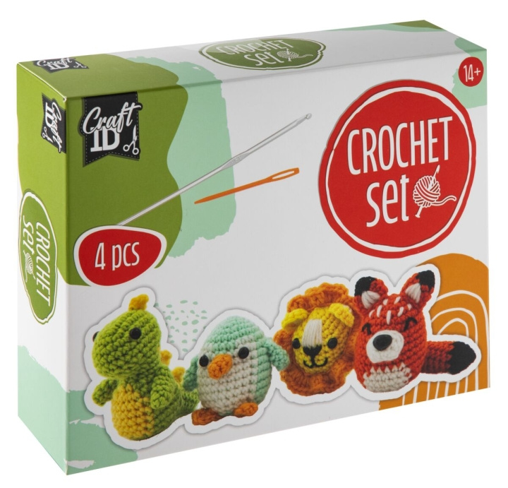 Craft ID Crochet kit animals - 4 pcs (CR1720/GE) i gruppen LEKSAKER, BARN- & BABYPRODUKTER / Leksaker / Figurer, Miniatyrer & tillbehör hos TP E-commerce Nordic AB (D31471)