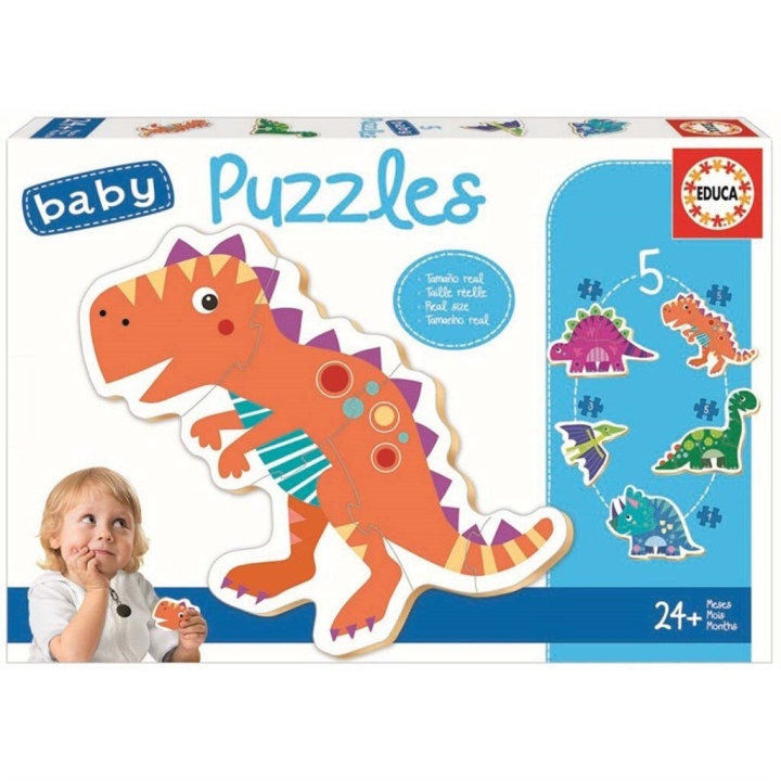 Educa Baby Pussel 5 st Dinosaurier (80-18873) i gruppen LEKSAKER, BARN- & BABYPRODUKTER / Leksaker / Barnpussel hos TP E-commerce Nordic AB (D31528)