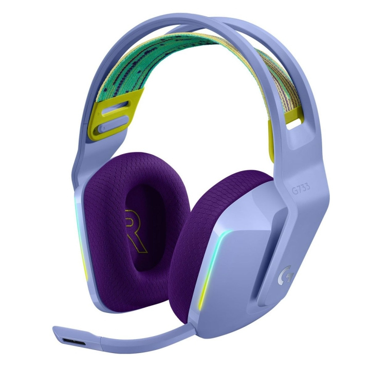 Logitech G733 LIGHTSPEED-headset - LILAC - 2,4GHZ i gruppen DATORER & KRINGUTRUSTNING / Gaming / Headset hos TP E-commerce Nordic AB (D31550)