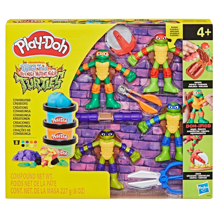 PLAY-DOH Teenage Mutant Ninja Turtles Cowabunga Creations Bendy 4 Inch Action Figures Set i gruppen LEKSAKER, BARN- & BABYPRODUKTER / Leksaker / Lekset hos TP E-commerce Nordic AB (D31592)