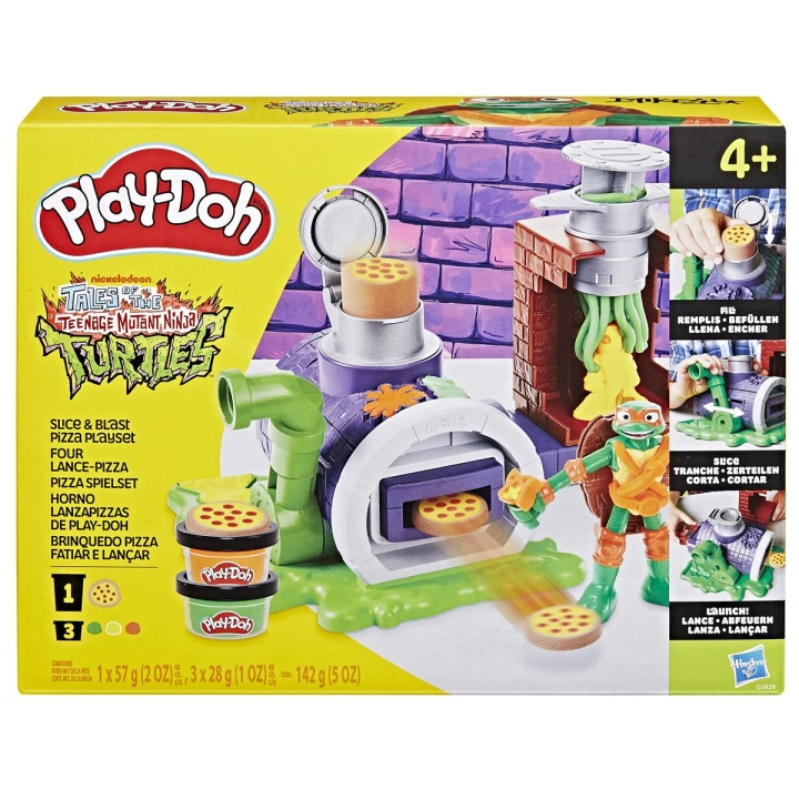 PLAY-DOH Teenage Mutant Ninja Turtles Slice And Blast Pizza Playset i gruppen LEKSAKER, BARN- & BABYPRODUKTER / Leksaker / Lekset hos TP E-commerce Nordic AB (D31594)