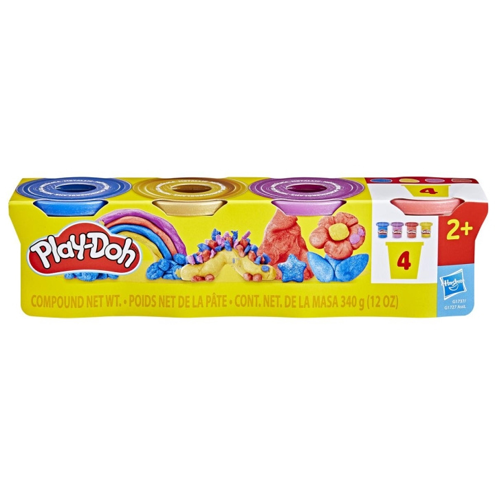 PLAY-DOH Specialty Compound 4 Pack Metallic i gruppen LEKSAKER, BARN- & BABYPRODUKTER / Leksaker / Lekset hos TP E-commerce Nordic AB (D31597)