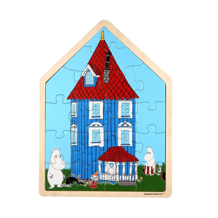 Moomin Pussel 19 Pcs Wooden Framed Puzzle House i gruppen LEKSAKER, BARN- & BABYPRODUKTER / Leksaker / Barnpussel hos TP E-commerce Nordic AB (D31673)