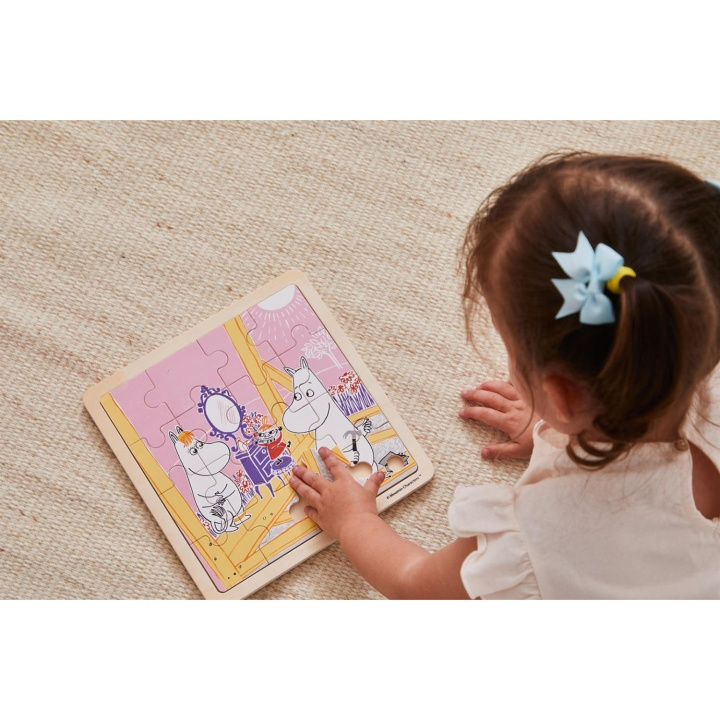 Moomin Pussel 16 Pcs Wooden Puzzle Construction Fun i gruppen LEKSAKER, BARN- & BABYPRODUKTER / Leksaker / Barnpussel hos TP E-commerce Nordic AB (D31675)