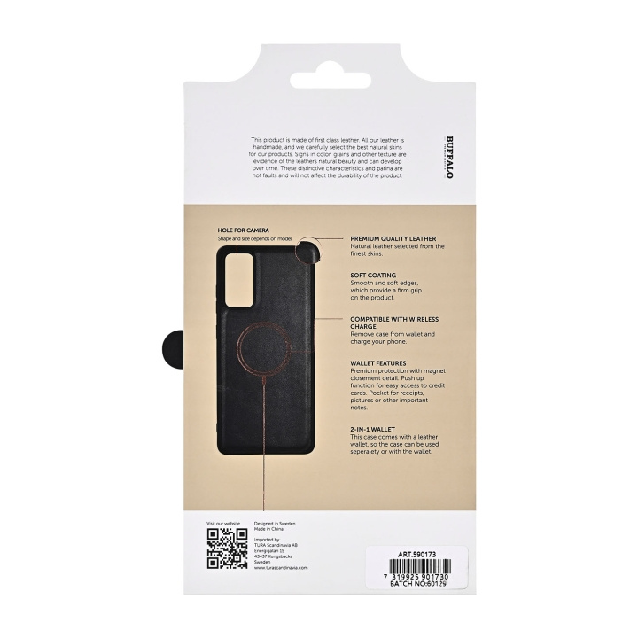 Buffalo Mobilfodral Läder 2-i-1 Svart - Samsung S25 FE 5G i gruppen SMARTPHONE & SURFPLATTOR / Mobilskydd / Samsung hos TP E-commerce Nordic AB (D31781)