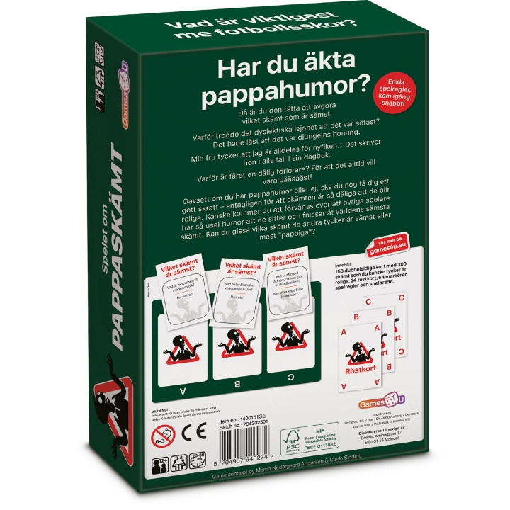 Games4U Sällskapsspel Pappaskämt/Dad Jokes (SE) i gruppen LEKSAKER, BARN- & BABYPRODUKTER / Spel / Sällskapsspel hos TP E-commerce Nordic AB (D31892)