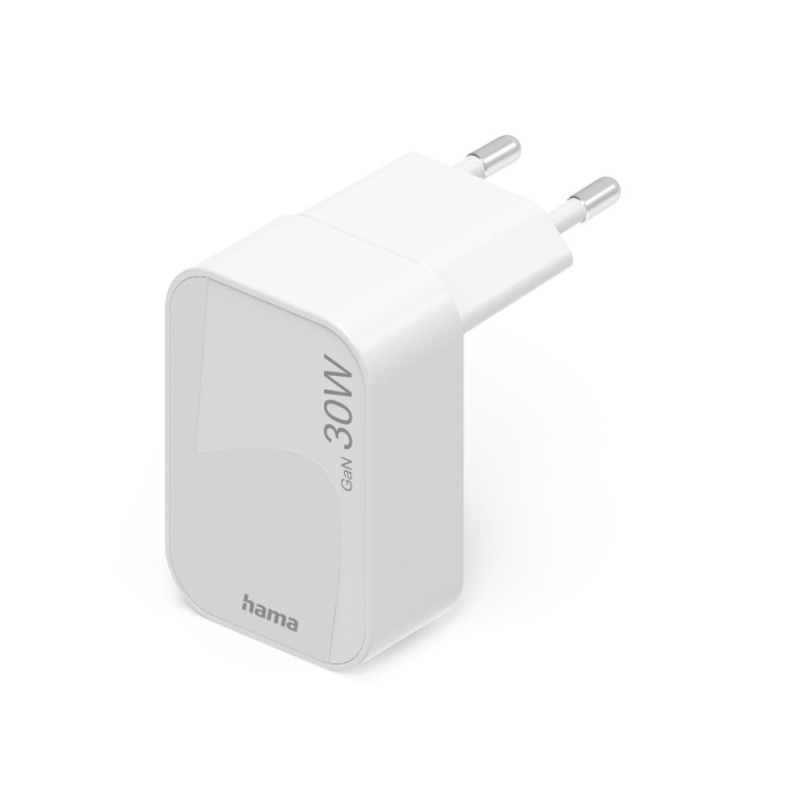 Hama Laddare 1xUSB-C GaN PD 30W Snabb Hopfällbar Mini Vit i gruppen SMARTPHONE & SURFPLATTOR / Laddare & Kablar / Väggladdare / Väggladdare Typ C hos TP E-commerce Nordic AB (D31926)