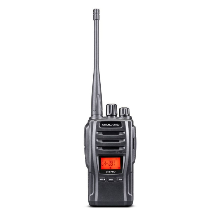 Midland Walkie Talkie G13 Pro Svart i gruppen SPORT, FRITID & HOBBY / Friluftsliv / Walkie talkie hos TP E-commerce Nordic AB (D31986)