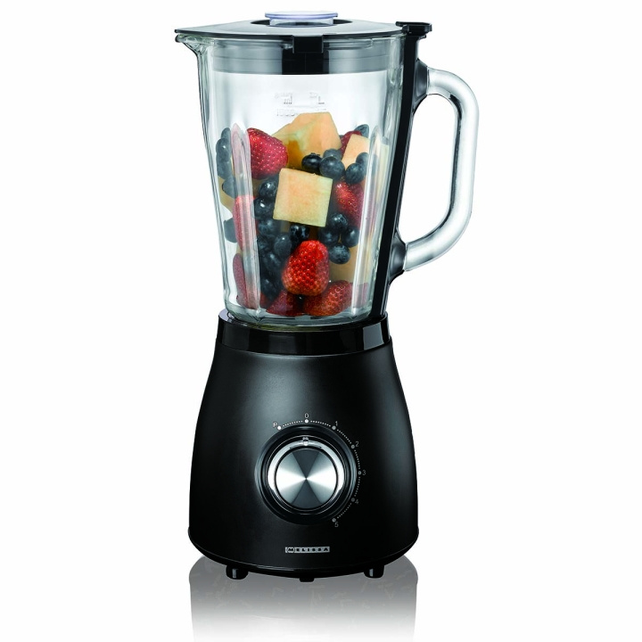 MELISSA Blender 1,5L glaskanna spray 500W Matt svart i gruppen HEM, HUSHÅLL & TRÄDGÅRD / Hushållsmaskiner / Matberedare & Köksassistenter / Mixer & Blender hos TP E-commerce Nordic AB (D32029)