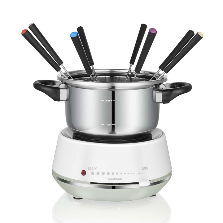 MELISSA Elektrisk fondue 2L 1200W Rostfritt stål / Vit i gruppen HEM, HUSHÅLL & TRÄDGÅRD / Hushållsmaskiner / Fondue hos TP E-commerce Nordic AB (D32036)