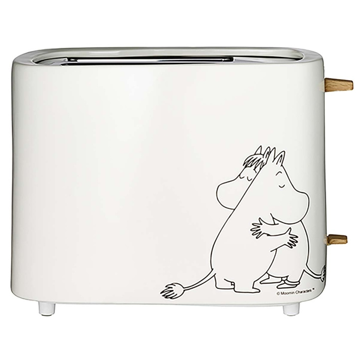 Moomin Keramisk brödrost, 2 skivor, 875W, vit i gruppen HEM, HUSHÅLL & TRÄDGÅRD / Hushållsmaskiner / Brödrostar & Bordsgrillar / Brödrostar hos TP E-commerce Nordic AB (D32067)