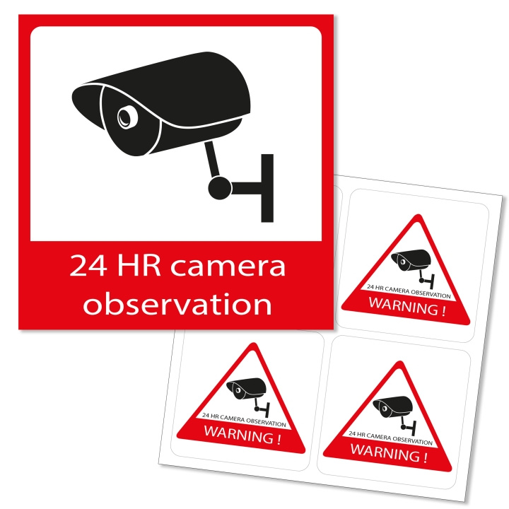 Alecto Fönsterklistermärken kameraövervakning 5x i gruppen HEM, HUSHÅLL & TRÄDGÅRD / Larm & Säkerhet / Övrigt hos TP E-commerce Nordic AB (D32130)