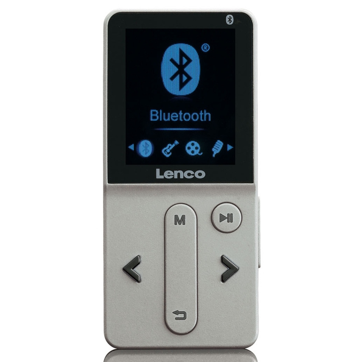 Lenco MP4-spelare bluetooth® med 8 GB Silver i gruppen HEMELEKTRONIK / Ljud & Bild / Hemmabio, HiFi & Bärbart / Bärbar musikspelare / MP3-spelare hos TP E-commerce Nordic AB (D32438)