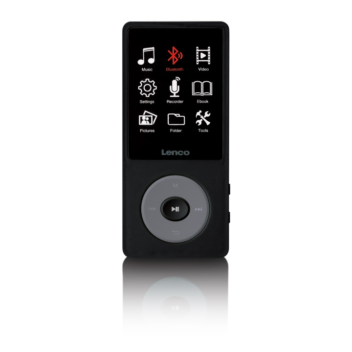 Lenco MP3/MP4-spelare med Bluetooth® och 8 GB internminne Svart i gruppen HEMELEKTRONIK / Ljud & Bild / Hemmabio, HiFi & Bärbart / Bärbar musikspelare / MP3-spelare hos TP E-commerce Nordic AB (D32442)