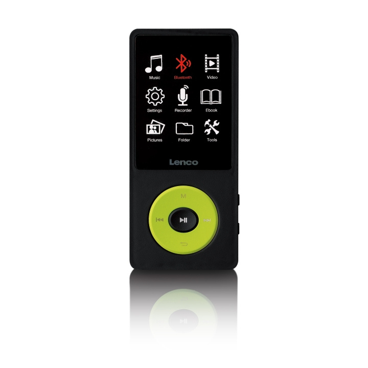 Lenco MP3/MP4-spelare med Bluetooth® och 8 GB internminne Green i gruppen HEMELEKTRONIK / Ljud & Bild / Hemmabio, HiFi & Bärbart / Bärbar musikspelare / MP3-spelare hos TP E-commerce Nordic AB (D32444)