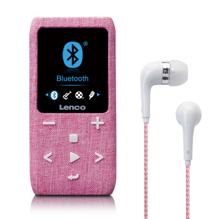Lenco MP3/MP4-spelare med Bluetooth® 8 GB Micro SD-kort Rosa i gruppen HEMELEKTRONIK / Ljud & Bild / Hemmabio, HiFi & Bärbart / Bärbar musikspelare / MP3-spelare hos TP E-commerce Nordic AB (D32447)