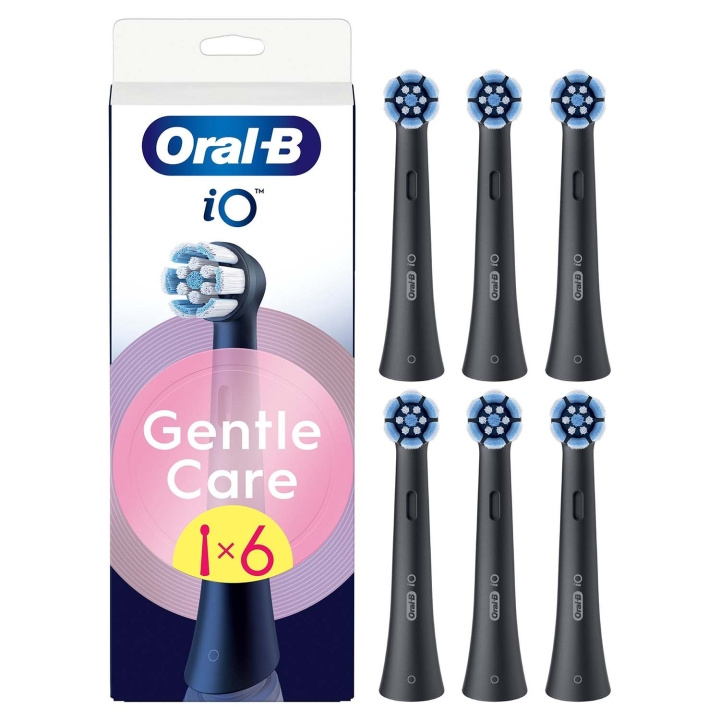 Oral B Borsthuvud iO Gentle Care Black 6st i gruppen SKÖNHET & HÄLSA / Munvård / Borsthuvuden & Tillbehör hos TP E-commerce Nordic AB (D32472)