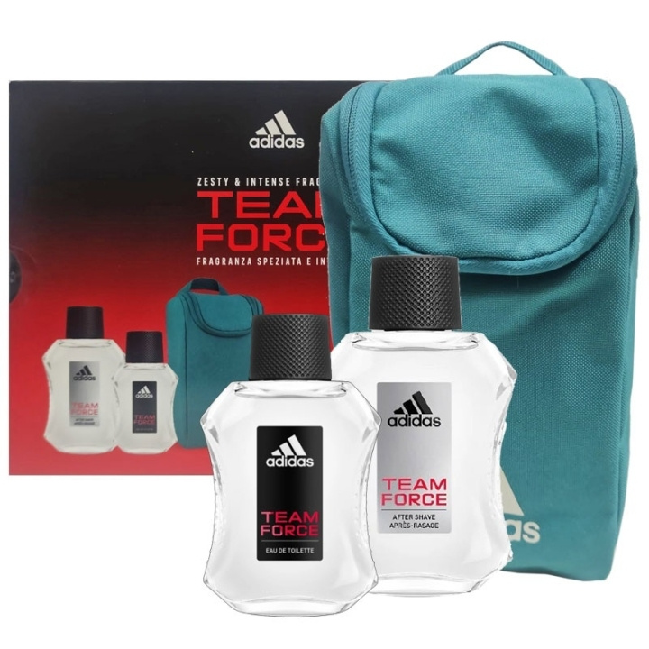 Adidas Giftset Adidas Team Force Edt 50ml + After Shave 100ml + Bag i gruppen SKÖNHET & HÄLSA / Presentkit / Presentkit För Honom hos TP E-commerce Nordic AB (D32496)