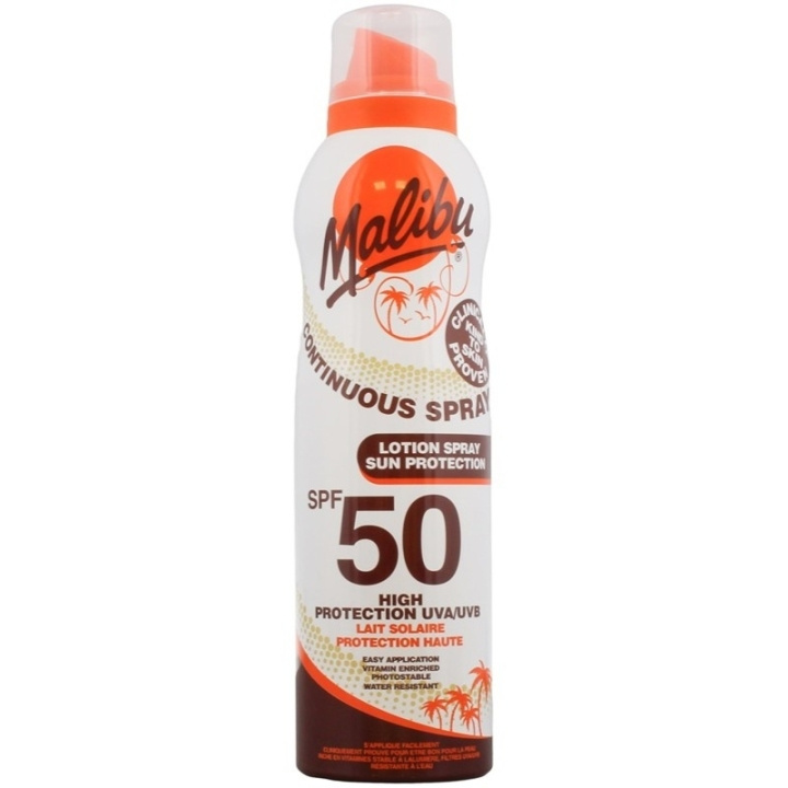 Malibu Continuous Lotion Spray SPF50 175ml i gruppen SKÖNHET & HÄLSA / Hudvård / Solskydd & Tanning / Solskydd hos TP E-commerce Nordic AB (D32502)