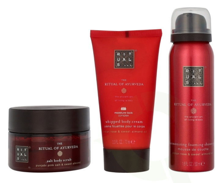 Rituals Ayurveda Trial Set 245 ml Foaming Shower Gel 50ml/Body Scrub 125g/Body Cream 70ml i gruppen SKÖNHET & HÄLSA / Presentkit / Presentkit För Henne hos TP E-commerce Nordic AB (D32609)