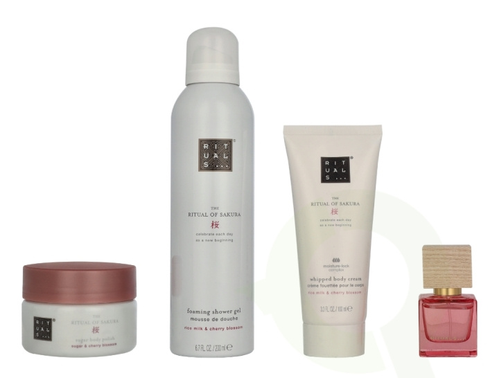 Rituals Sakura Medium Giftset 2025 440 ml Body Cream 100ml/Body Scrub 125g/Foaming Shower Gel 200ml/Travel - Rêve de Hanami 15ml i gruppen SKÖNHET & HÄLSA / Presentkit / Presentkit För Henne hos TP E-commerce Nordic AB (D32637)